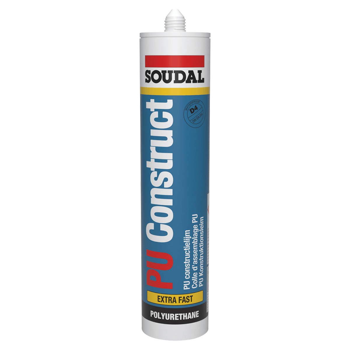 Adhesivo Poliuretano Soudal PU Construct Alta Resistencia Marrón - 310ml Adhesivo Poliuretano Soudal PU Construct Alta Resistencia Marrón - 310 mL - Imagen 1
