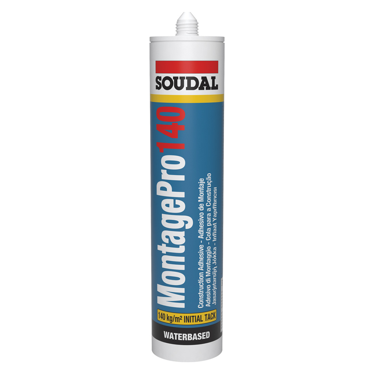 Adhesivo de Montaje Soudal Montage Pro 140 Clavo Líquido Blanco - 310ml Adhesivo de Montaje Soudal Montage Pro 140 Clavo Líquido Blanco - 310 mL - Imagen 1