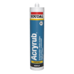 Sellador Acrílico Pintable Soudal Acryrub Blanco para Interior - 300 mL