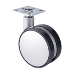 Rueda con Platina 82 mm Blanca